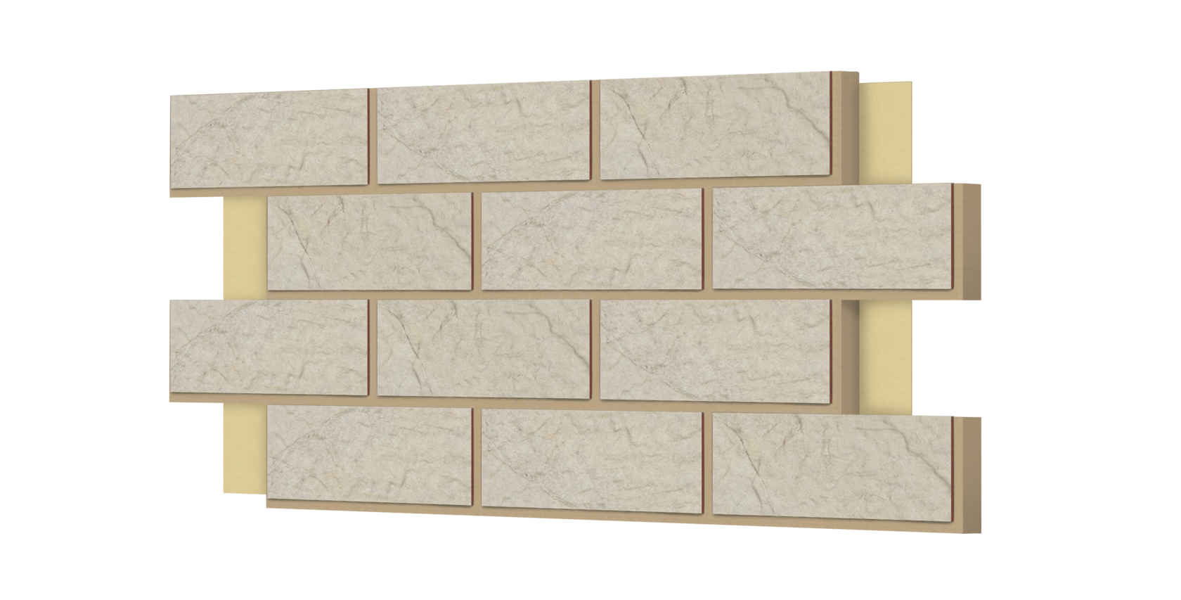 Цокольная термопанель ППУ CERRAD Torstone Bianco 93,9 х 63,6