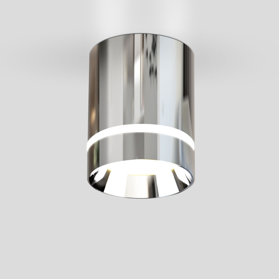 Накладной точечный светильник DLR021 9W 4200K хром в строительном магазине