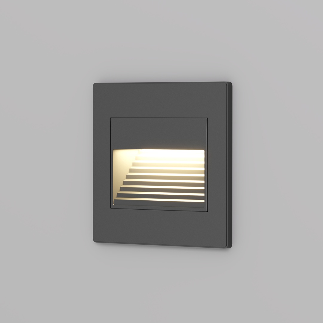 DK3050-BK Светильник встраиваемый в стену, IP 20, LED 3000, 1 Вт, черный пластик в строительном магазине