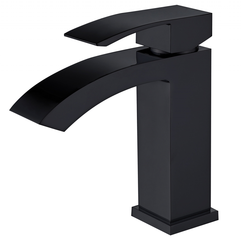 Смеситель ABBER Wasserfall AF8610B для раковины, черный матовый в строительном магазине