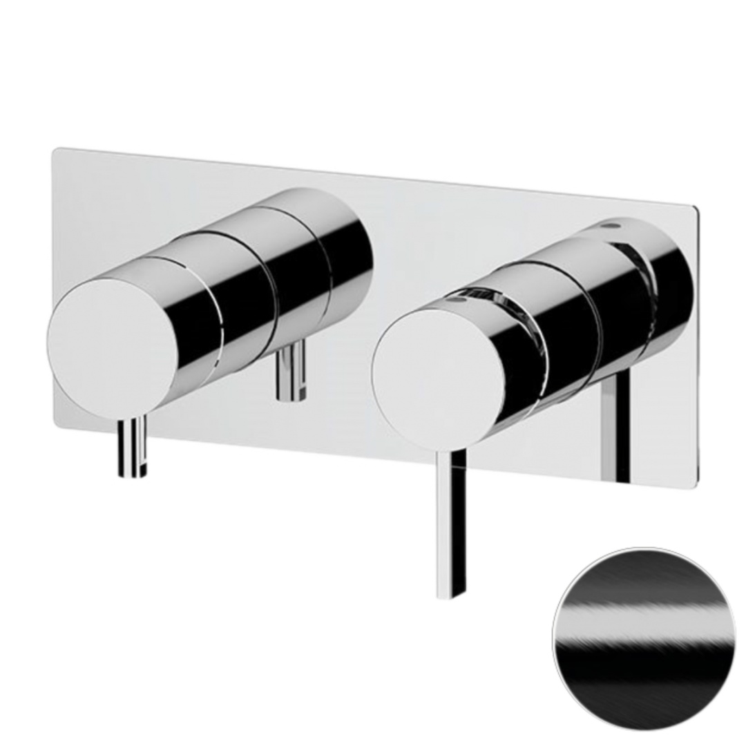 Смеситель для душа Remer Metrica MC93ZCFP, черный брашированный хром в строительном магазине