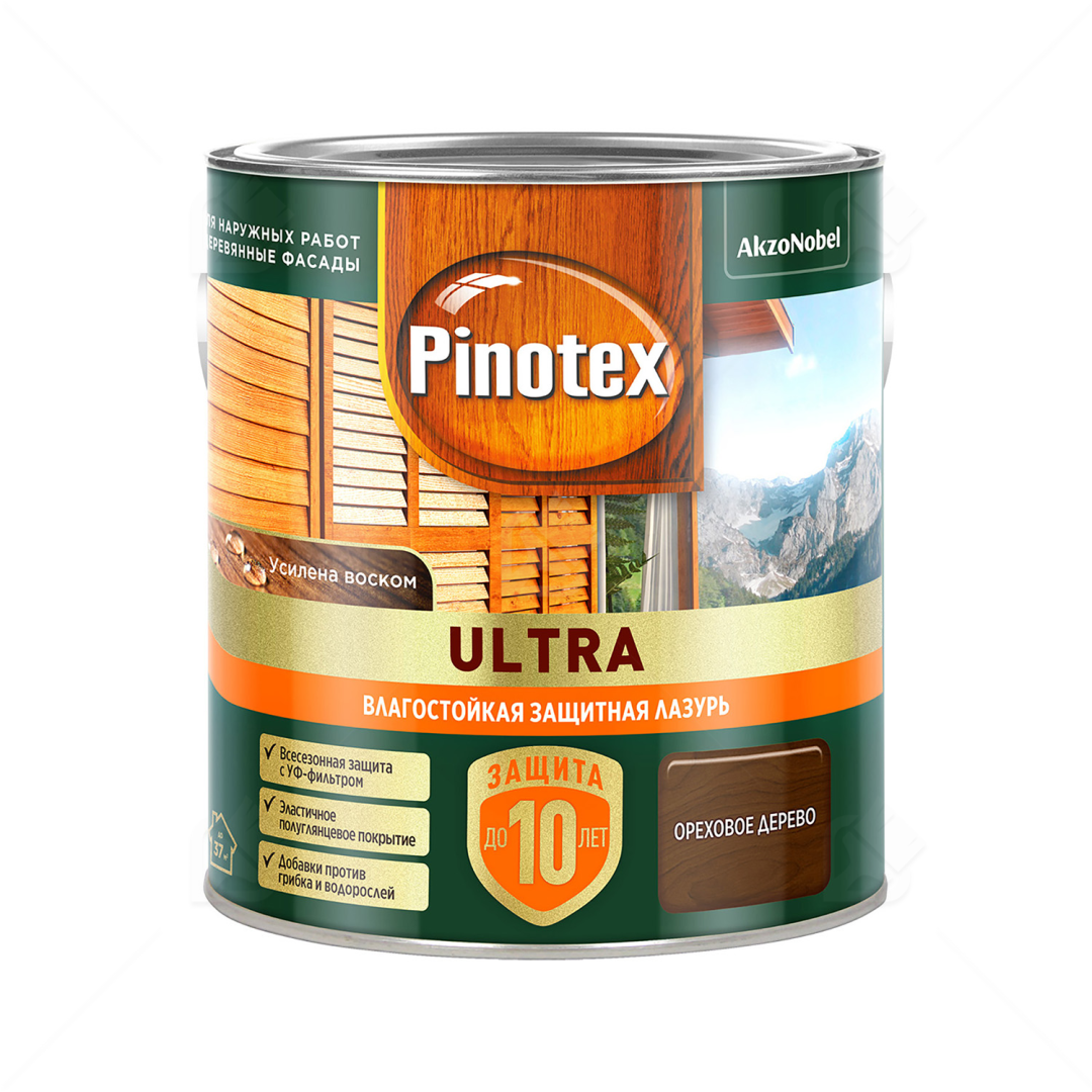 Пропитка Pinotex Ultra AWB полуглянцевая орех 2,5 л