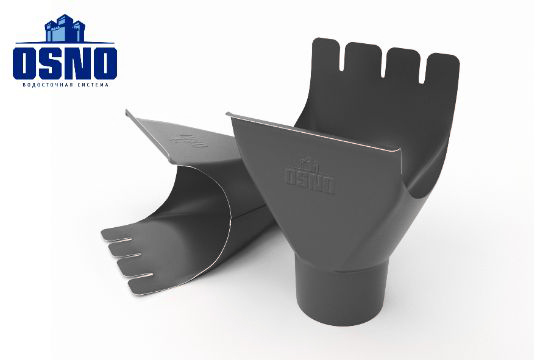Воронка желоба 125/90 OSNO RAL 7024 графитовый-серый