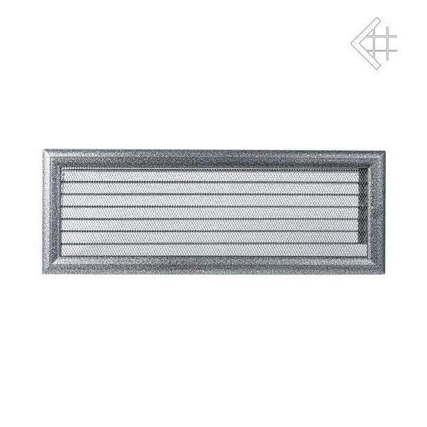 Вентиляционная решетка 17х49 Оскар черная/хром с жалюзи в строительном магазине