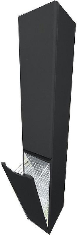 Шкаф-пенал Style Line Бергамо с корзинойлюкс PLUS черный СС-00002331 в строительном магазине