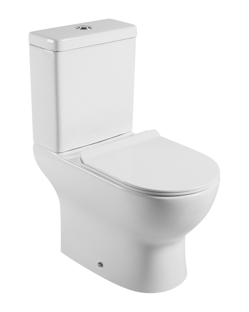 Унитаз напольный Agger AT03000 безободковый, сиденье с микролифтом в строительном магазине