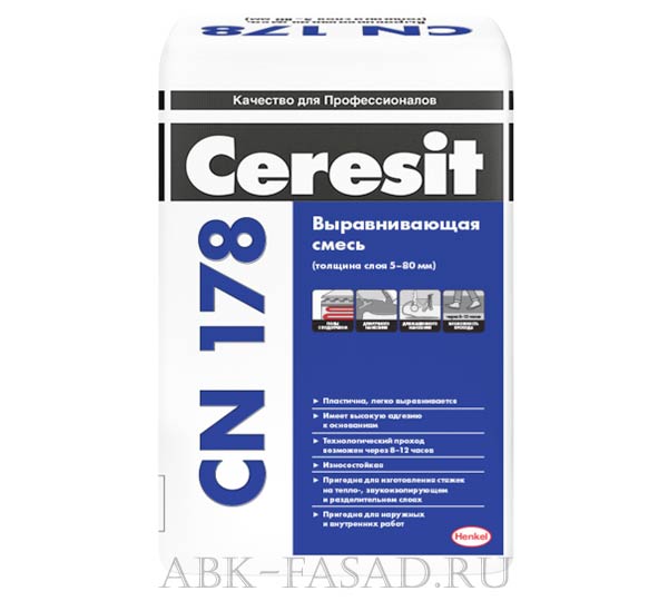Выравнивающая смесь Ceresit CN178