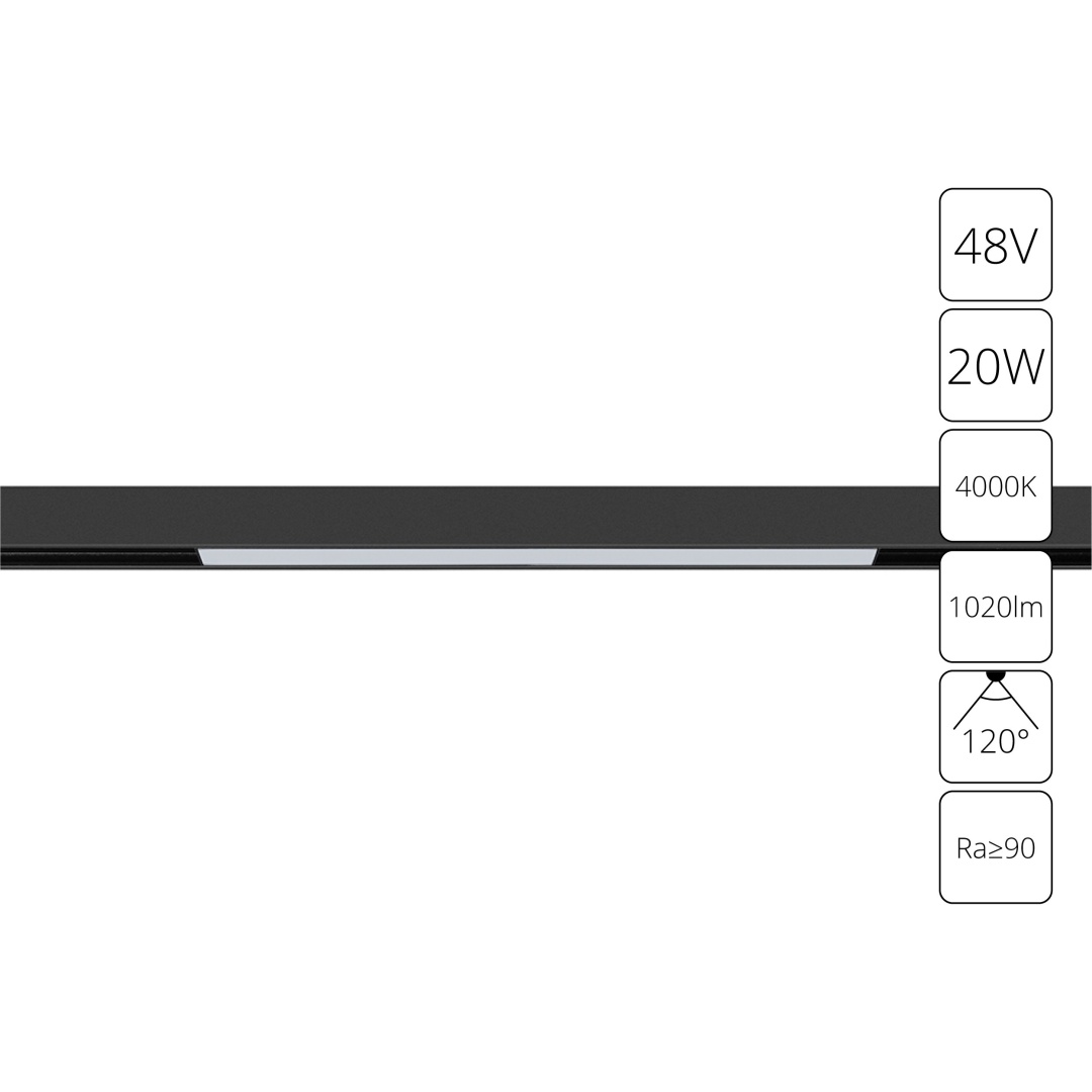 Магнитный трековый светильник Arte Lamp LINEA A4663PL-1BK в строительном магазине
