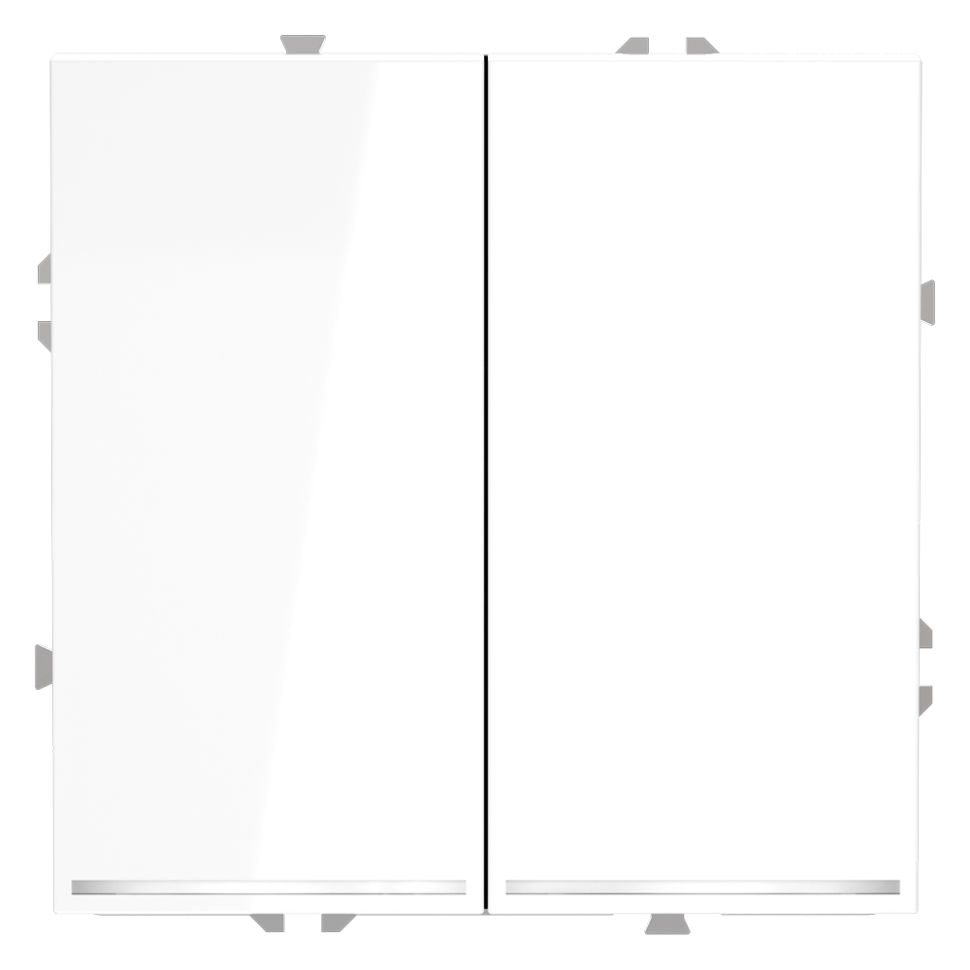 Выключатель встраиваемый VOLTUM S70 двухклавишный с подсветкой 10А, (белый глянцевый) в строительном магазине