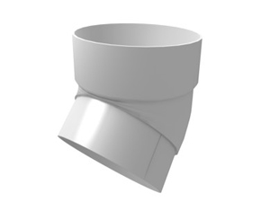 Колено трубы 45 гр. ПВХ Grand Line Стандарт белое