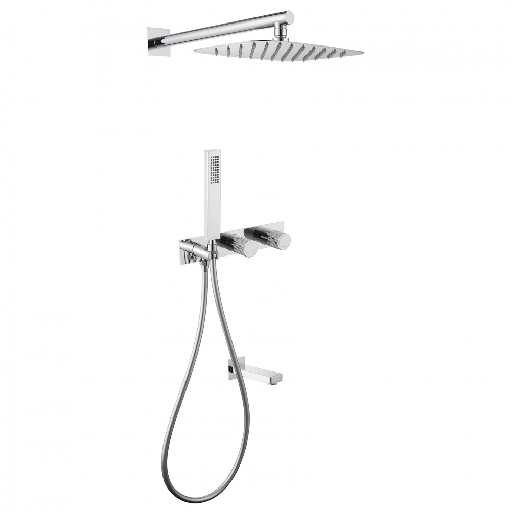 Душевая система ABBER Rund AF8717 скрытого монтажа с изливом, хром в строительном магазине