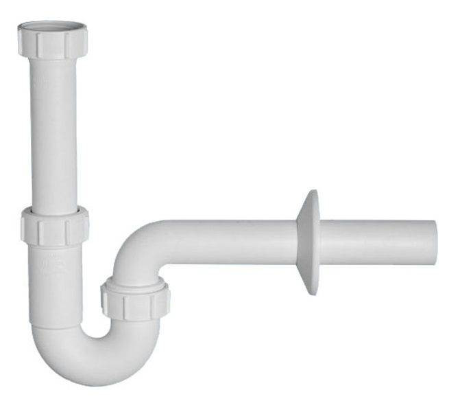 Сифон трубный Р-образный (1 1/4"х32мм) без выпуска McAlpine MRW8 в строительном магазине