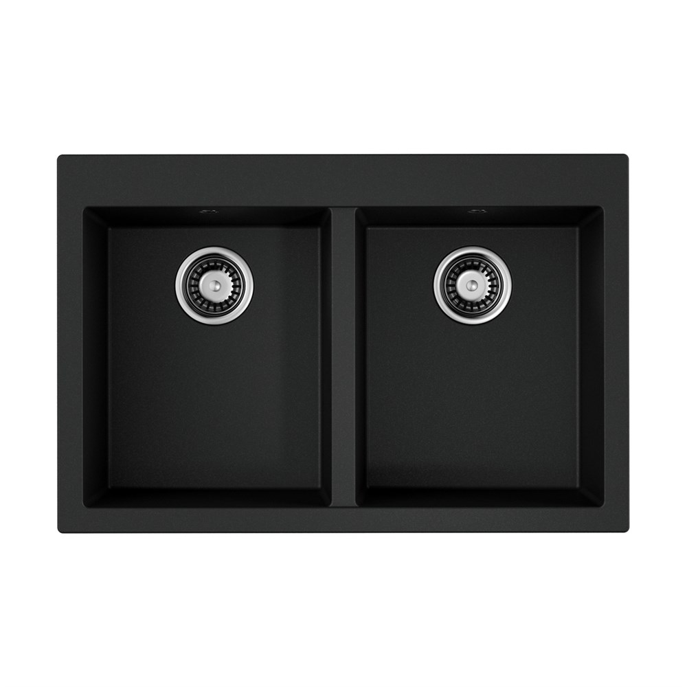 Кухонная мойка Omoikiri Bosen 80-2-BL Tetogranit/черный 4993836 в строительном магазине