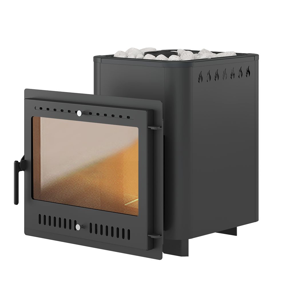 Печь ВЕЗУВИЙ Русичъ Антрацит 16 Панорама "М" в строительном магазине