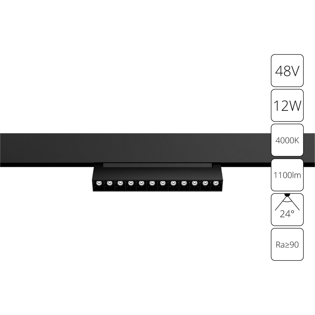 Магнитный трековый светильник Arte Lamp LINEA A4668PL-1BK в строительном магазине