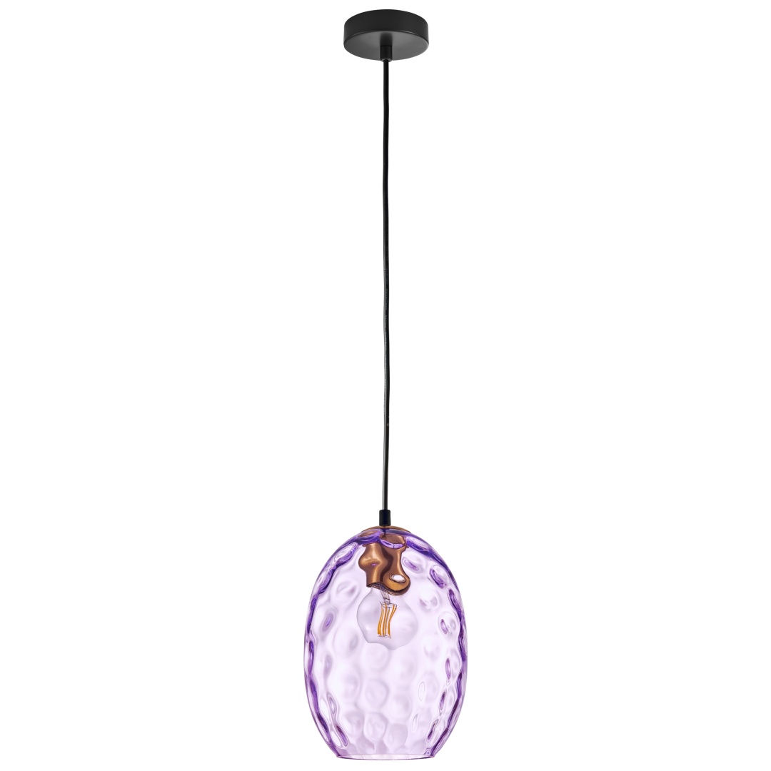 806128 Подвес NUBELLA 1х12W (led) E27 ЧЕРНЫЙ/БРОНЗА/ФИОЛЕТОВЫЙ в строительном магазине