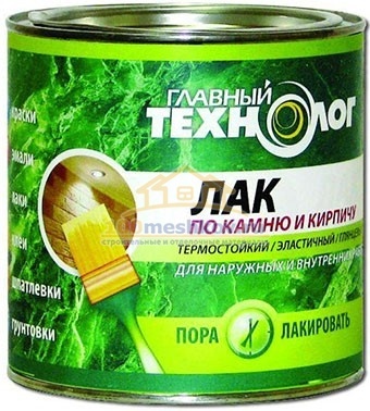 Лак по камню и кирпичу матовый ТЕХНОЛОГ 0,75л в строительном магазине