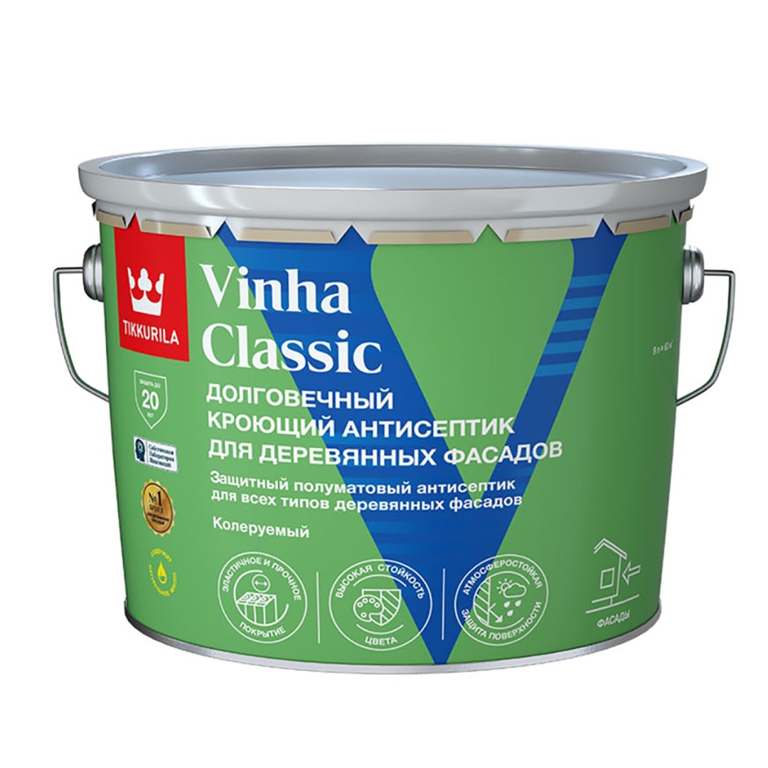 Антисептик Tikkurila Vinha Classic VVA полуматовый 9л