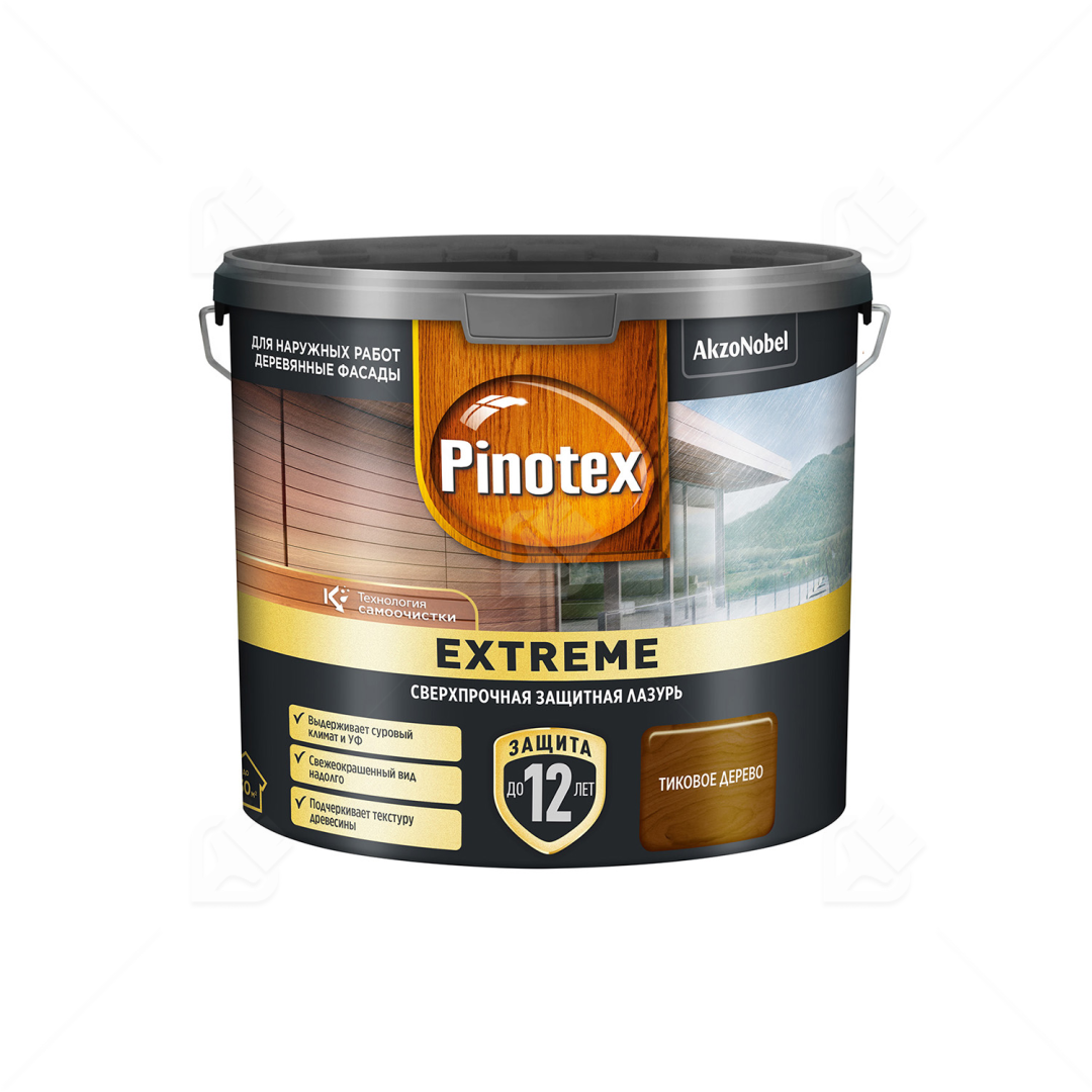 Пропитка Pinotex Extreme для защиты дерева тик, 2,5 л