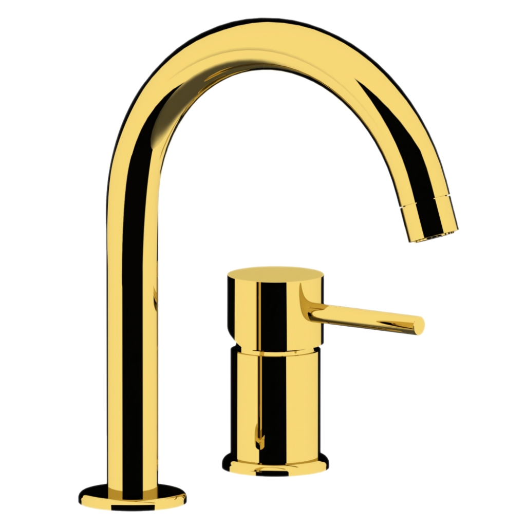 Смеситель для раковины Remer X Style X57DO, золото глянцевое в строительном магазине