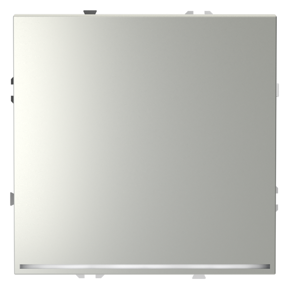 Выключатель встраиваемый VOLTUM S70 одноклавишный с подсветкой 10А, (сталь) в строительном магазине