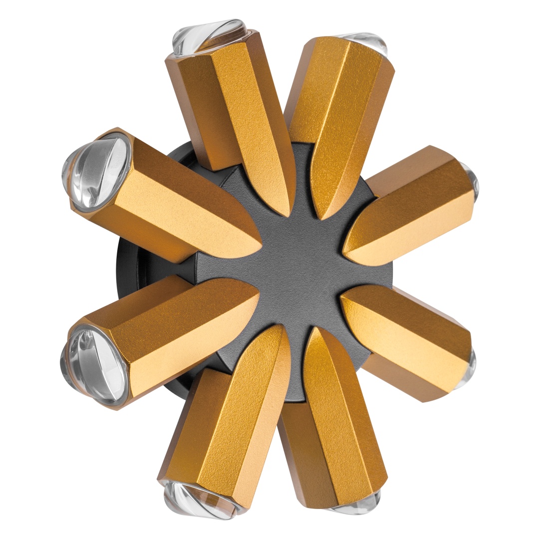 380683 Светильник DITO 8х1W LED 880LM G ЧЕРНЫЙ/ЗОЛОТО 4000K в строительном магазине