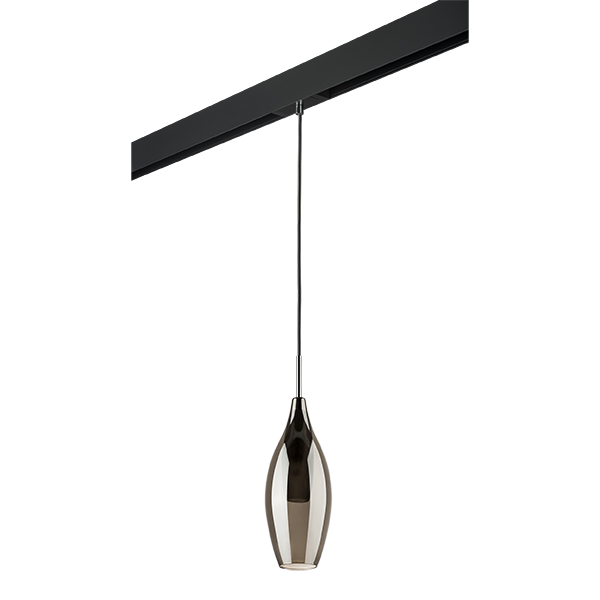 PRO803027 Светильник д/1-фазн трека PENTOLA 1х25W G9 ХРОМ/ДЫМЧАТЫЙ/ЧЕРНЫЙ (803027+595007) в строительном магазине