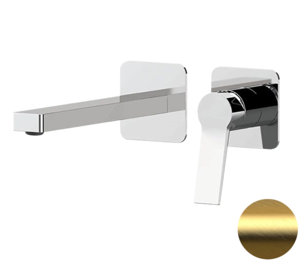 Смеситель для раковины Remer Slash SL15PLBG, золото брашированное в строительном магазине