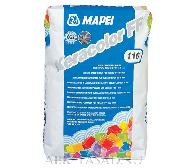 Затирка Mapei KERACOLOR FF100 белый, 110 манхеттен, 111 светло-серый, 112 серый, 113 темно-серый, 114 антрацит, 130 жасмин, 131 ванильный, 132 бежевый, 140 красный коралл, 141 карамель, 142 коричневый, 144 шоколад, 145 охра, 160 магнолия, 170 крокус, 181 нефрит