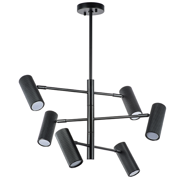718267 Люстра ROMA 6х28W GU10 (led) MATT BLACK в строительном магазине