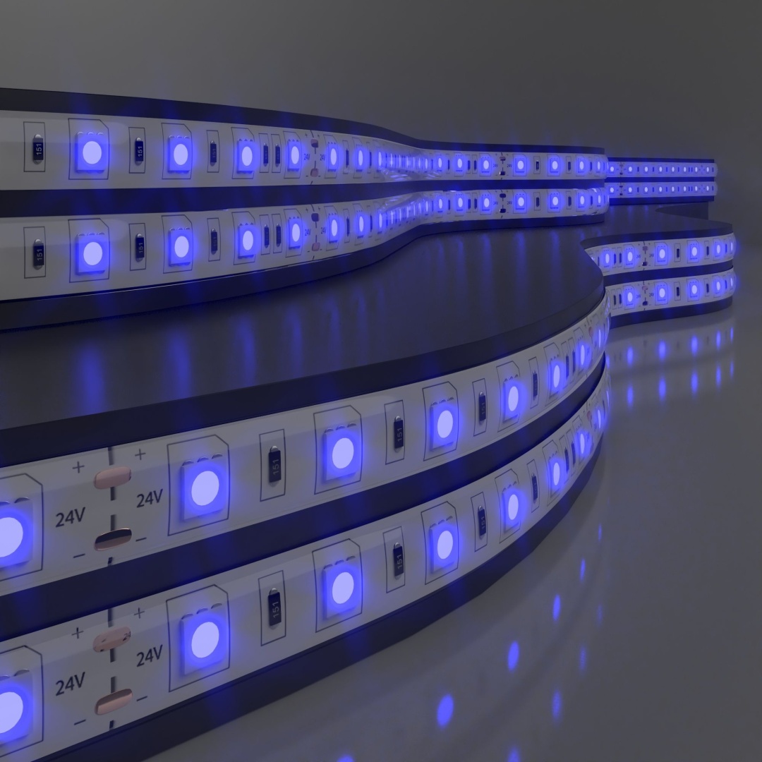 Светодиодная лента 24 В 14,4 Вт/м 60 Led/м 5050 IP20, синий, 5 м Лента светодиодная 24V 14,4W 60Led 5050 IP20 синий, 5м в строительном магазине