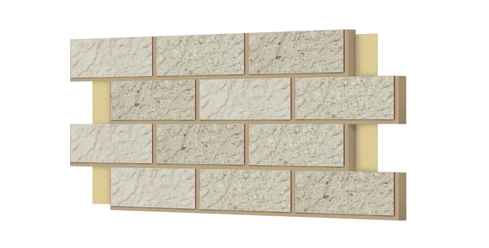 Цокольная термопанель ППУ CERRAD Kamien Saltstone Bianco 93,9 х 63,6