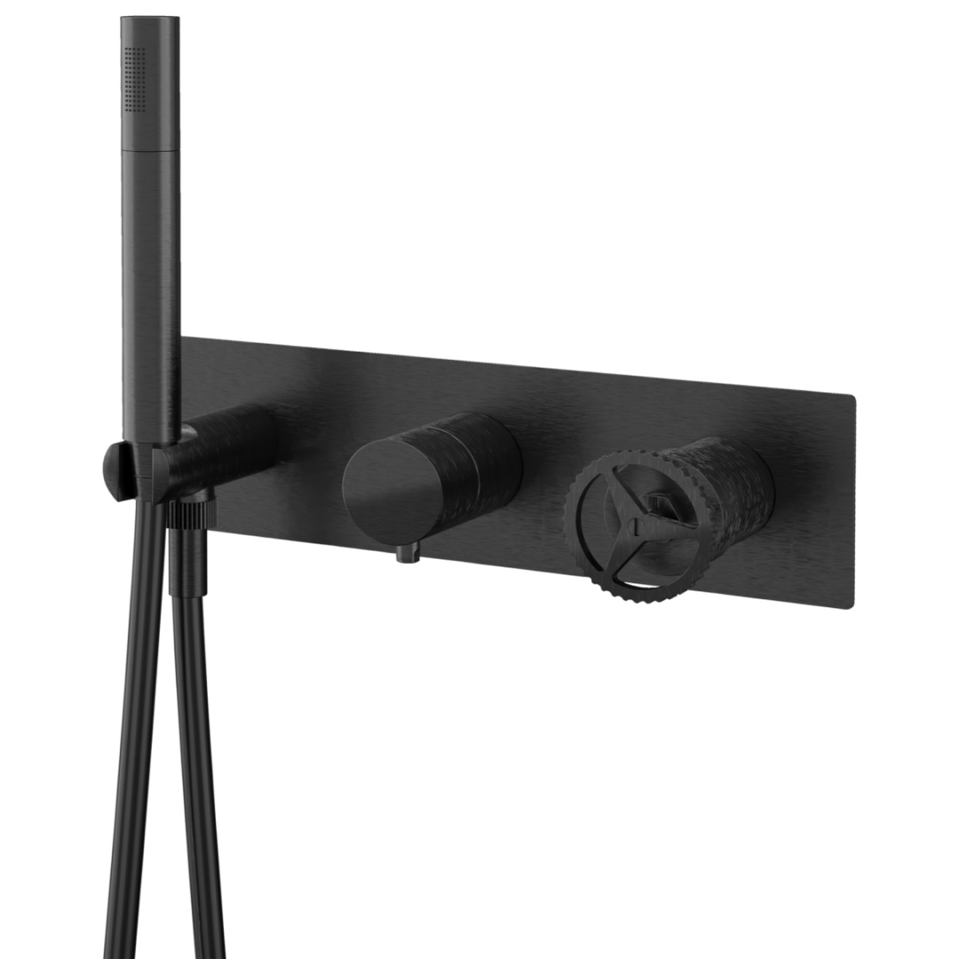 Смеситель для душа Remer Chrono CH97D2CFP, черный брашированный хром в строительном магазине