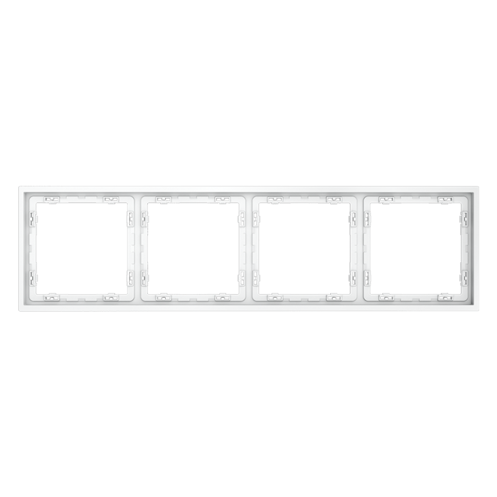 Рамка пластиковая VOLTUM S70 на 4 поста, (белый матовый) в строительном магазине