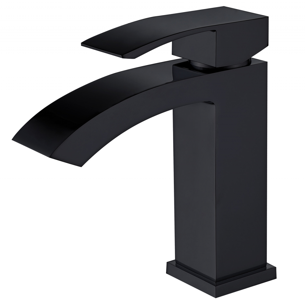 Смеситель ABBER Wasserfall AF8610B для раковины, черный матовый в строительном магазине