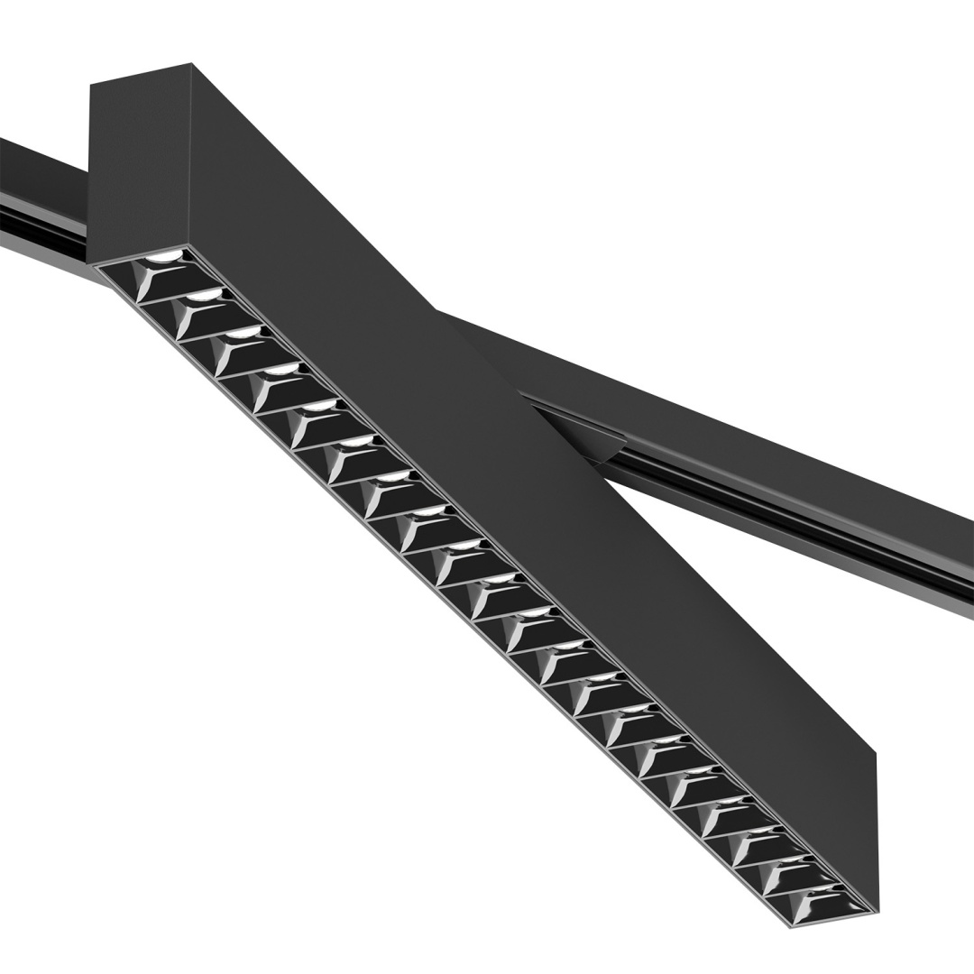 DK6644-BK Поворотный однофазный трековый светильник EDDER со светодиодом L538mm 220V 40W 30° 4000K IP20 черный алюминий в строительном магазине