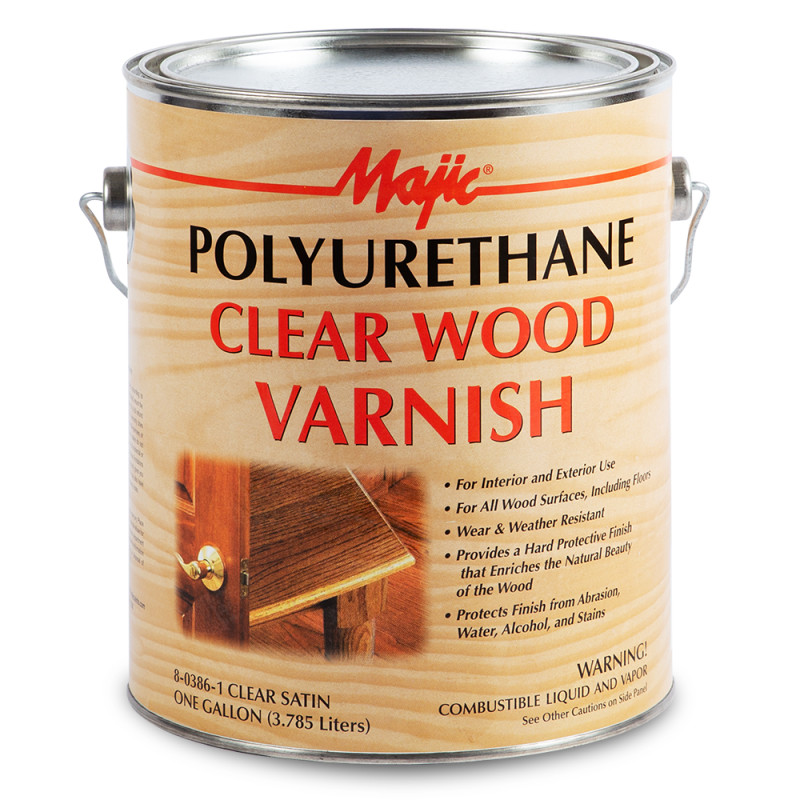 Лак полиуретановый для дерева MAJIC PU Clear Wood varnish полуматовый 3,8л в строительном магазине