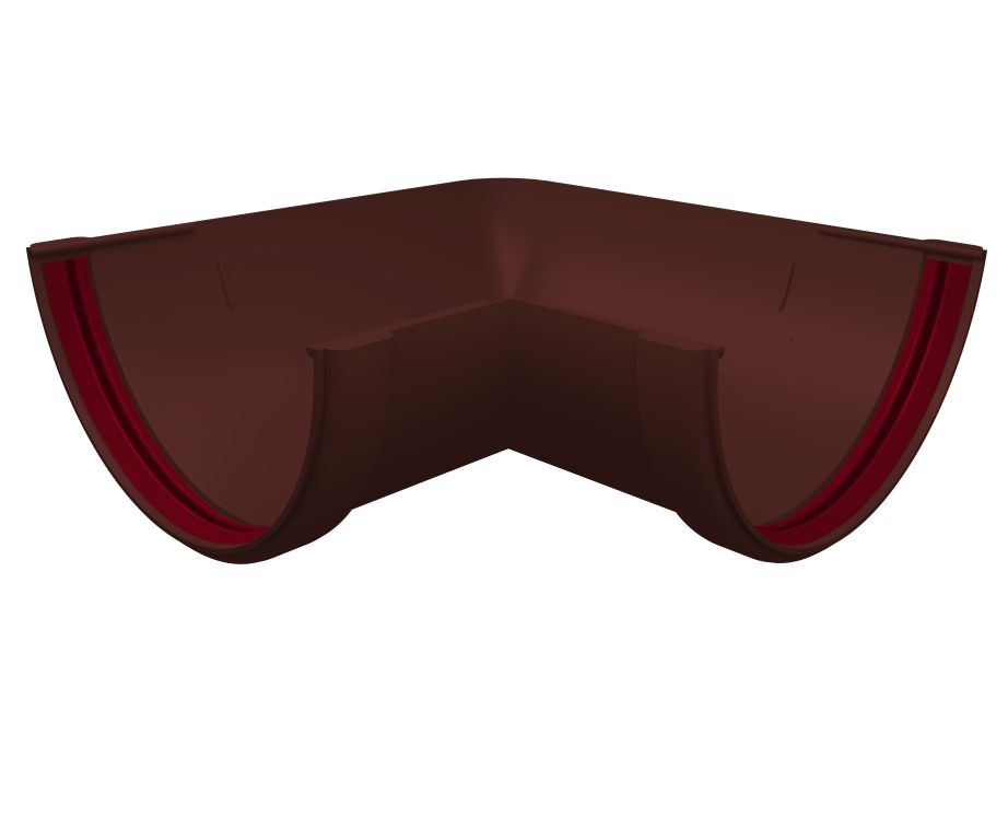 Угол желоба 90 гр. универсал. ПВХ Grand Line Стандарт шоколад