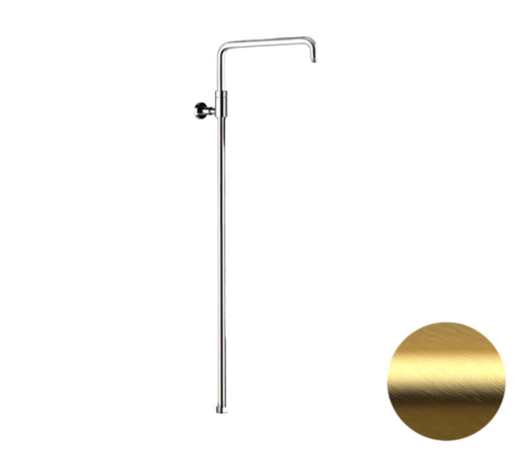 Душевая колонна телескопическая Remer 330A7DCESDEVBG, золото брашированное в строительном магазине