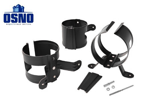 Кронштейн трубы на дерево 125/90 OSNO RAL 7024 графитовый-серый