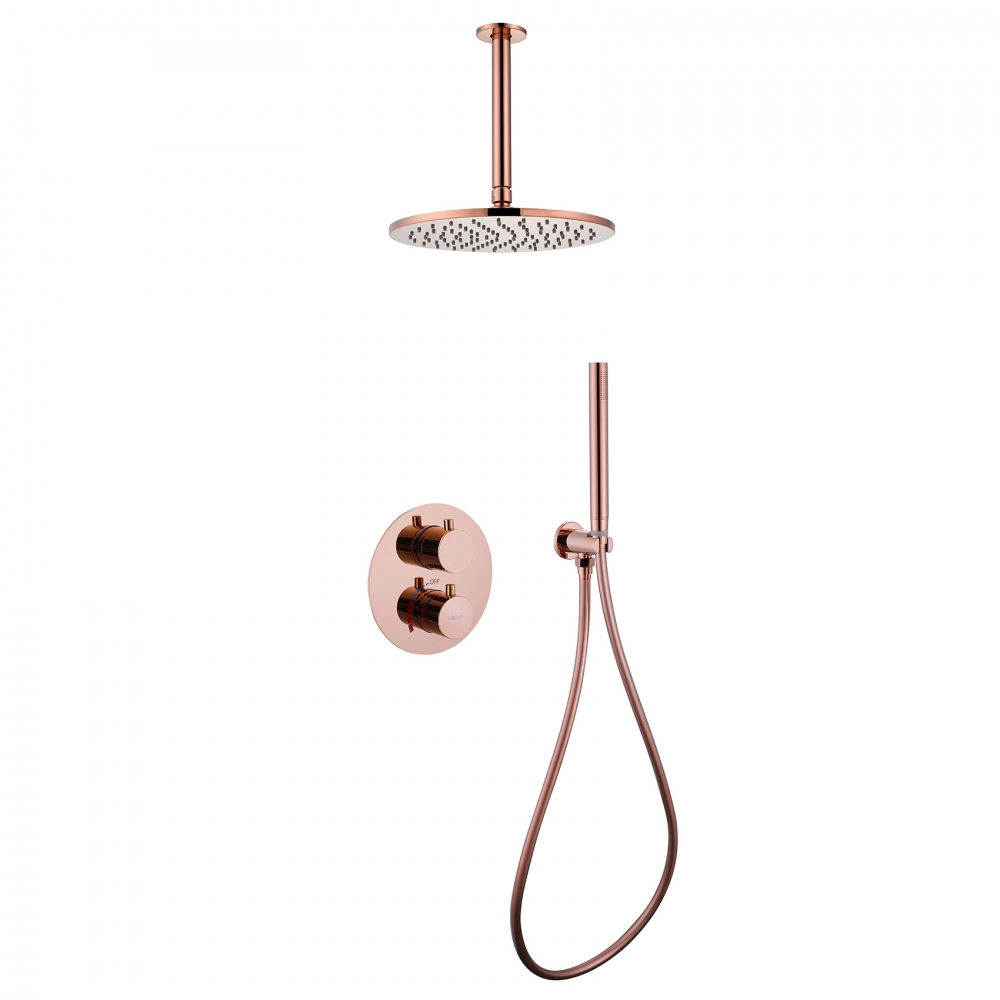 Душевая система ABBER Wasser Kreis AF8121RG скрытого монтажа без излива, розовое золото в строительном магазине