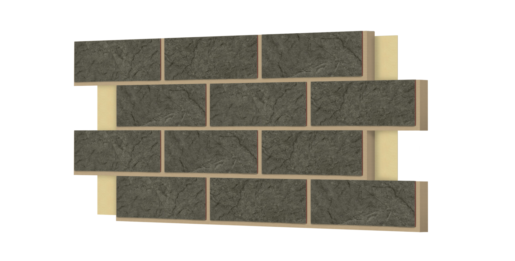 Цокольная термопанель ППУ CERRAD Torstone Grafit 93,9 х 63,6