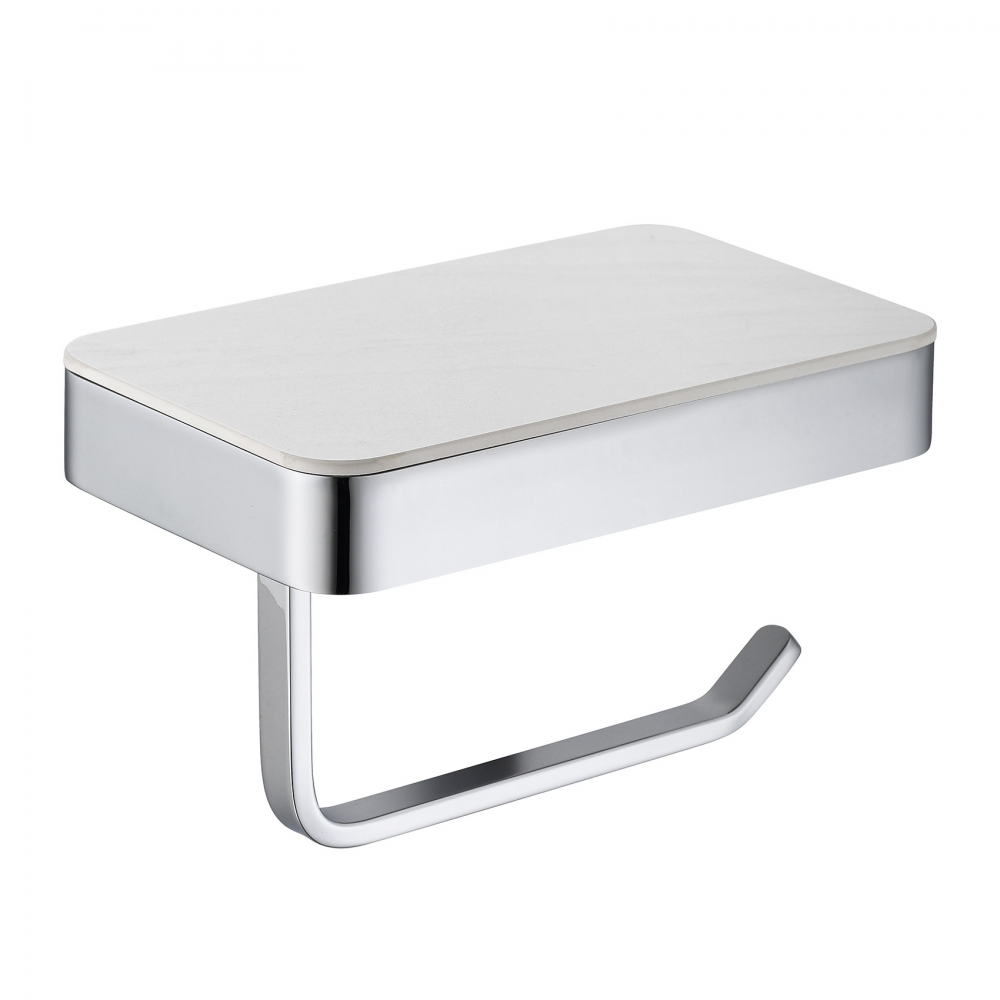 Бумагодержатель с полкой для телефона ABBER Westen AA1730 хром в строительном магазине