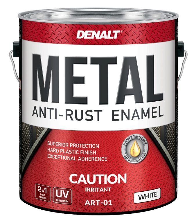 Эмаль DENALT METAL ANTI-RUST ENAMEL жидкий пластик полуглянцевая 3,8л в строительном магазине
