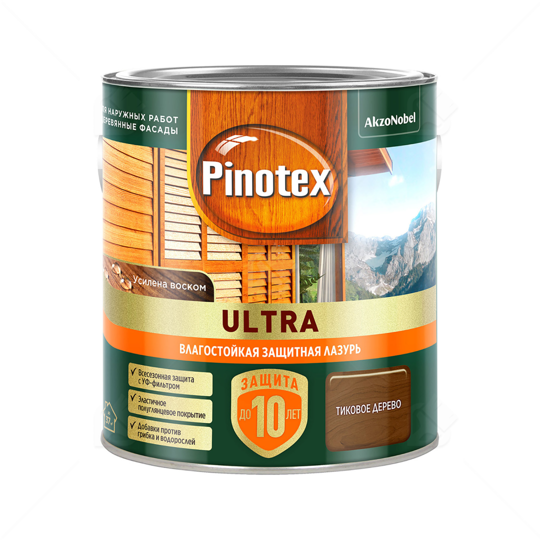 Пропитка Pinotex Ultra AWB полуглянцевая тик 2,5 л