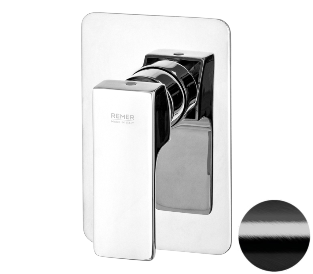 Смеситель для душа Remer Absolute AU30CFP, чёрный брашированный хром в строительном магазине