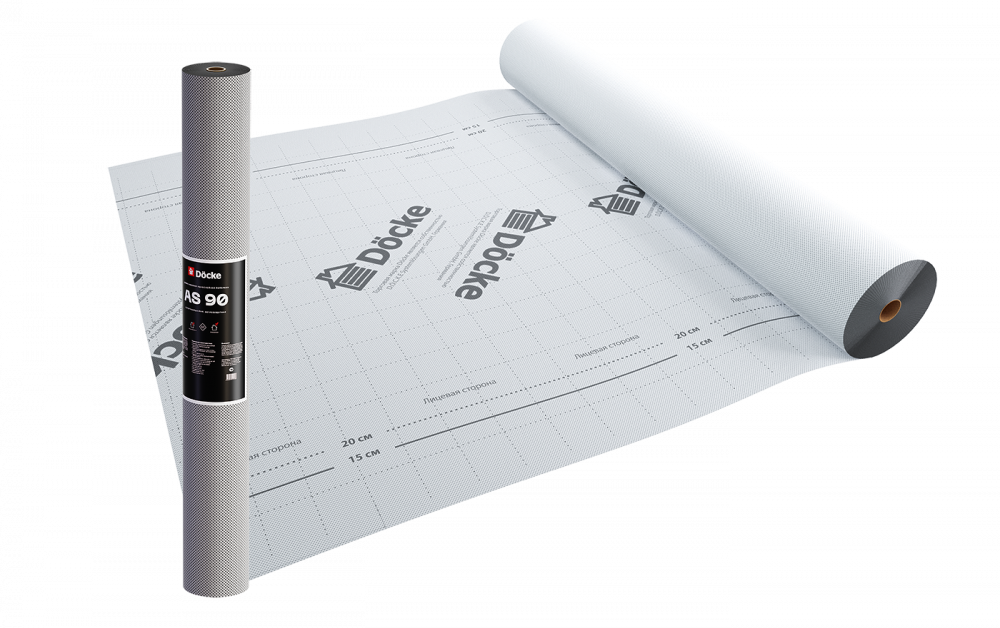 Диффузионная однослойная фасадная мембрана D?cke AS 90, 70 м2