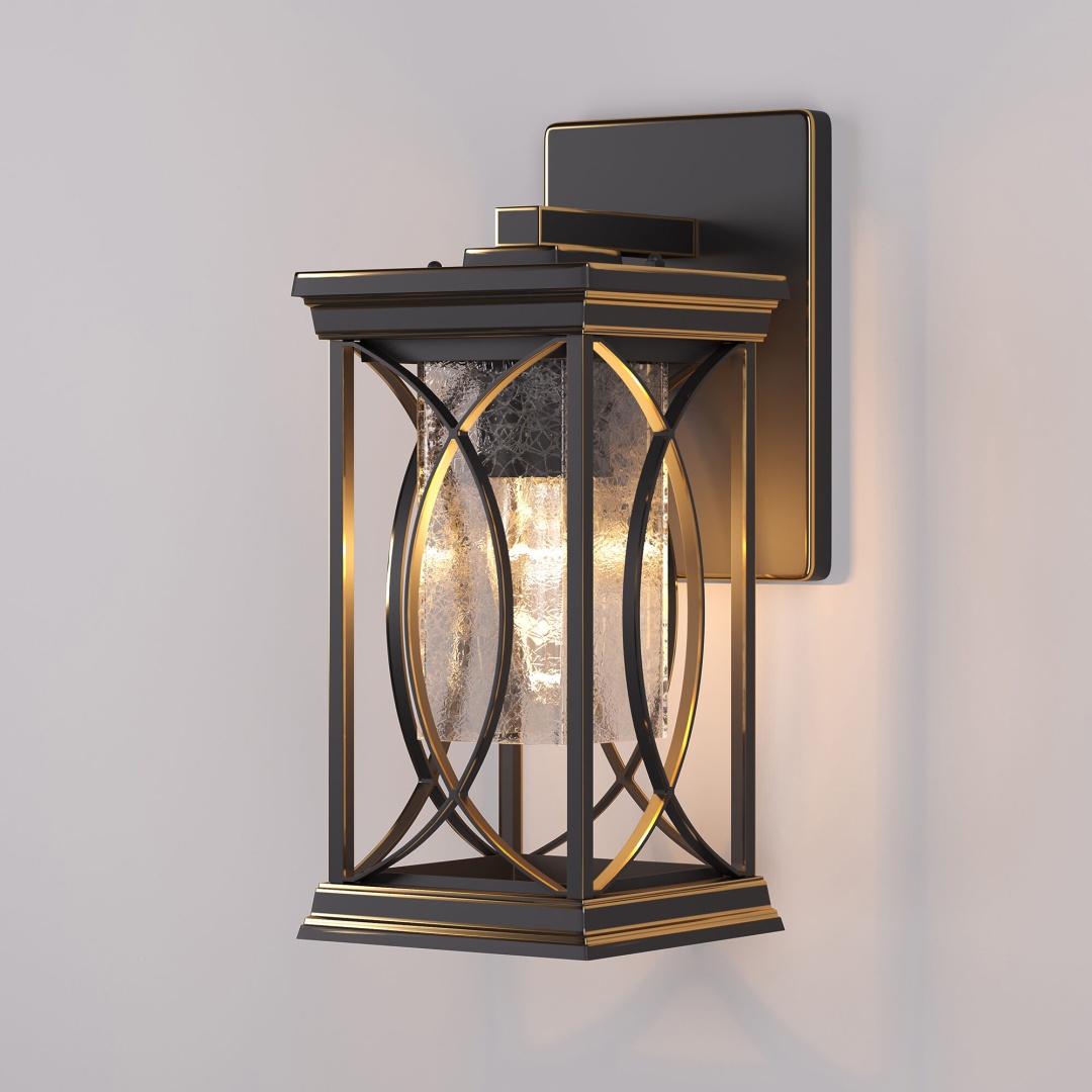 Настенный уличный светильник Spica D черное золото IP33 GL 1026D в строительном магазине