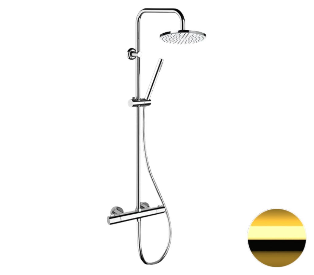 Душевая система термостатическая Remer Elegance EQ32X7MMM20DO, золото глянцевое в строительном магазине