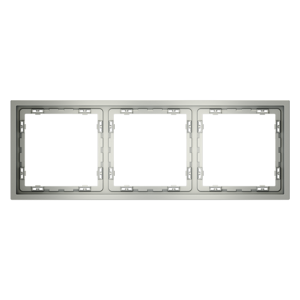 Рамка пластиковая VOLTUM S70 на 3 поста, (сталь) в строительном магазине